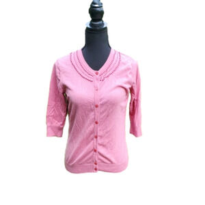 Pink Merona Cardigan Sweater M EUC